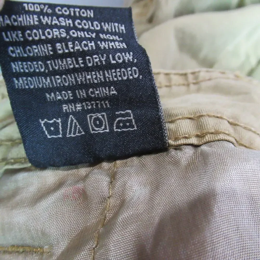 XRay Mens Shorts Size 36 Tan British Khaki Twill Double Pocket Cargo Skater Punk